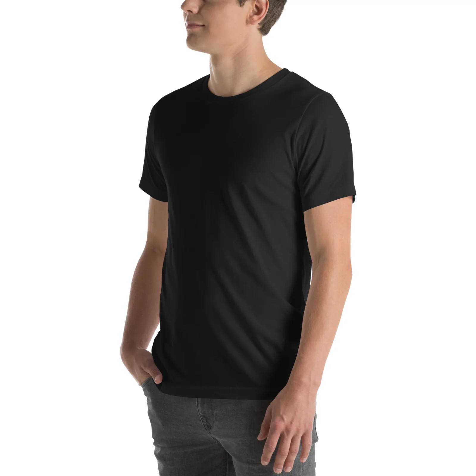 Vintage svart T-shirt med Golden Retriever-design, sedd snett framifrån – Surf Club