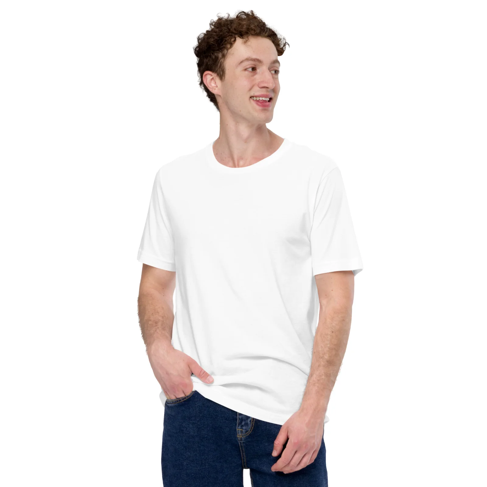 Vit T-shirt med Golden Retriever-design, framifrån – Dogdays