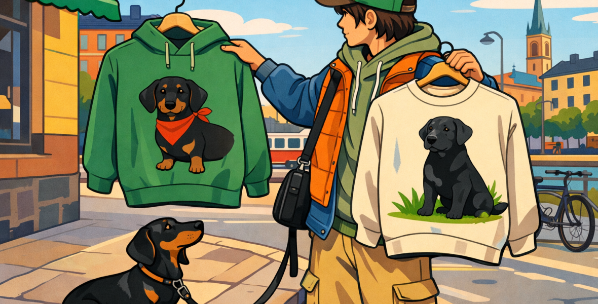 Hoodie eller sweatshirt i vardagen - blog image about hoodie eller sweatshirt hundtryck