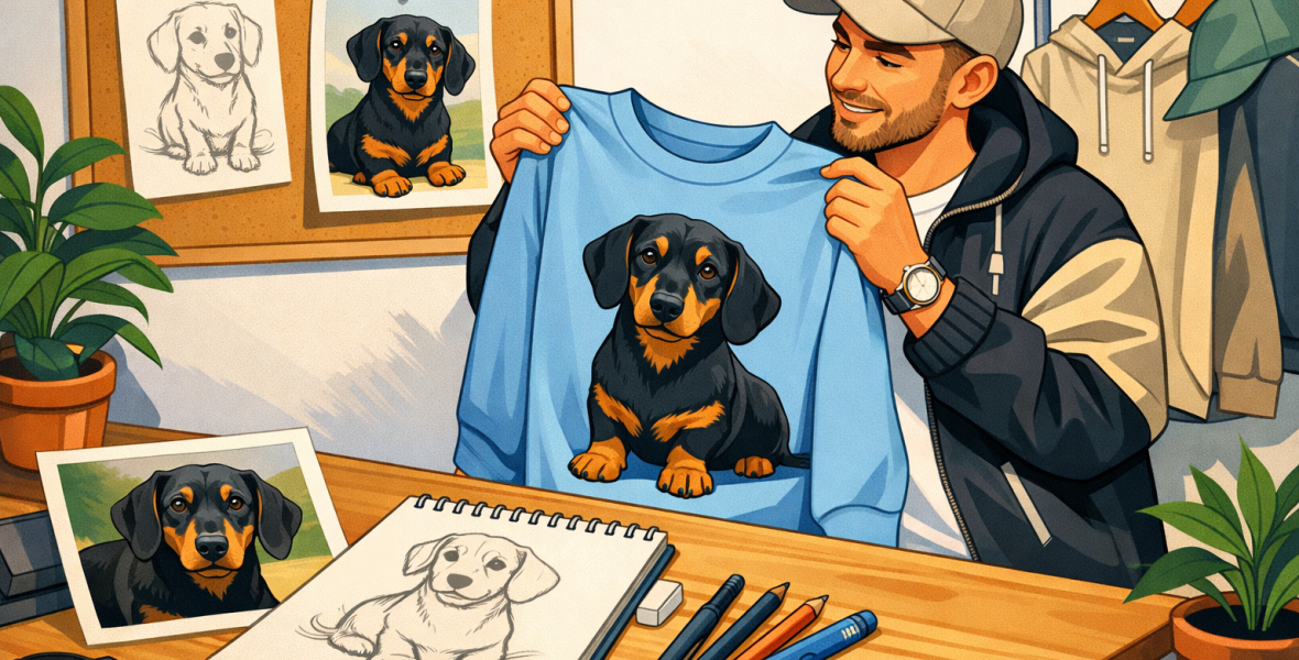 När ett personligt hundtryck känns rätt - blog image about personligt hundtryck design